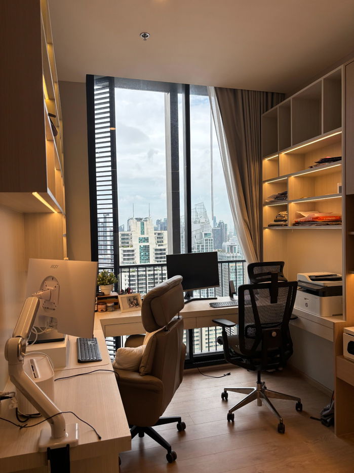 picture 🎀​🔥​‼️​ For Rent >> Spacious 1-Bedroom + Study 📚​ | Noble BE19 |​ Floor 36  🌆 67 sq.m. 📍​ BTS Asoke / MRT Sukhumvit | Ready to move 🔥 - 3/12
