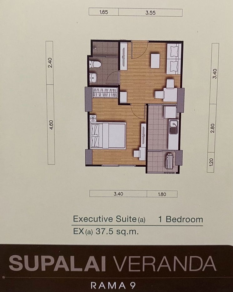 รูป 🏢 ให้เช่าคอนโด : Supalai Veranda Rama 9 (ศุภาลัย เวอเรนด้า พระราม 9)   รหัสทรัพย์ | 📌LNP-C1924  - รูปที่ 2/8