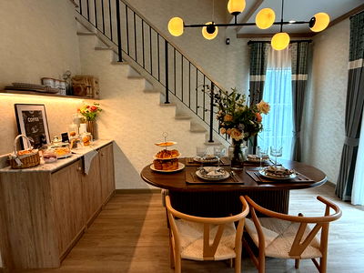 Houses for sale Pathumthani : Single house, convenient transportation, Ratchaphruek location, new road, Saransiri Ratchaphruek 346, ready-to-move-in house project from Sansiri