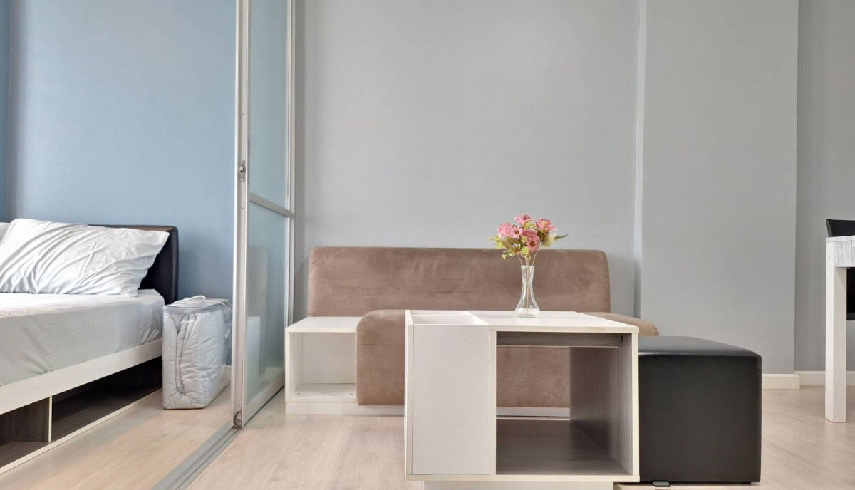 picture For rent (short term) D Condo Sign next to Central Festival, Building D, 7th floor, size 30 sq m. ▪️1 bedroom ▪️1 bathroom ▪️1 kitchen - 3/28