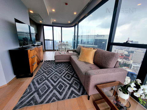 For rent condo ASHTON CHULA-SILOM Building 1, Floor 45,3 bed room, Room size 63 sqm