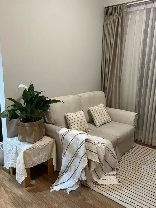 picture Unio Sukhumvit72 Beautiful Muji style room, 2 bedrooms, 1 bathroom, ready to enter in the middle of August, make an appointment in advance  - 3/12