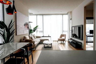 Condos for rent : ❖ Nice Decoration ❖ 20+ Floor, 90.62 sq.m. | 2 Bedroom, 2 Bathroom | Condo near BTS Thonglor 190 m., Major Cineplex in the Sukhumvit area 550 m.