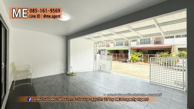 3-bed townhouse for rent, 135 sqm, 21.7 sq wah, Pruksaville 57 Pattanakarn