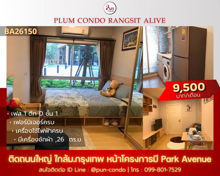 Plum Condo Rangsit Alive for rent