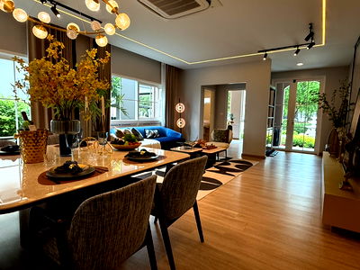 Houses for sale Pathumthani : For sale, decorated house, ready to move in, Ratchaphruek New Road, Saransiri Ratchaphruek 346, ready to move in house project from Sansiri.