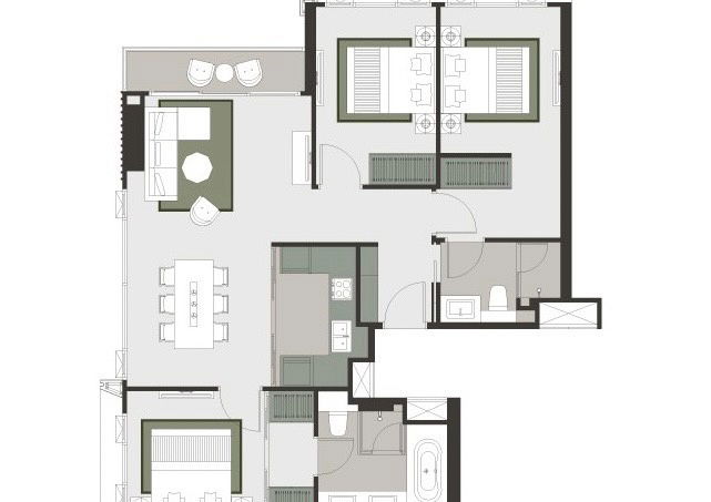 รูป ขาย ห้องมุม  3 ห้องนอน ที่ คอนโด Whizdom the Forestias, ใกล้ ห้าง Mega Bangna - รูปที่ 1/24