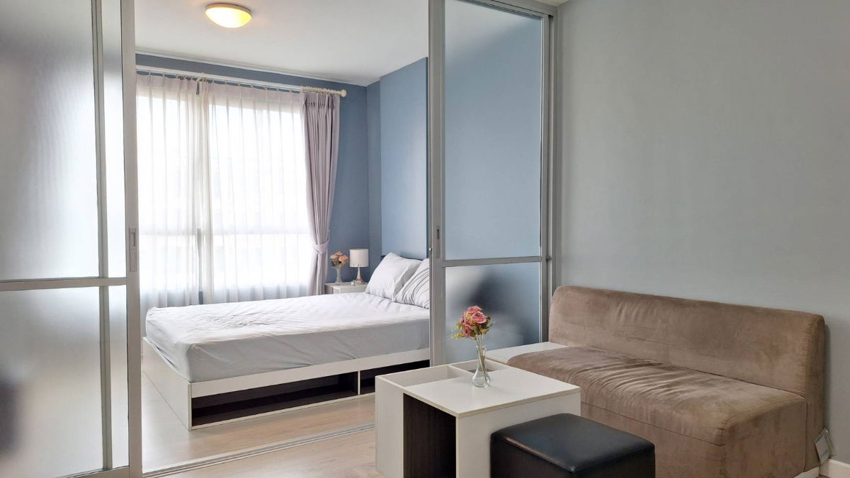 picture For rent (short term) D Condo Sign next to Central Festival, Building D, 7th floor, size 30 sq m. ▪️1 bedroom ▪️1 bathroom ▪️1 kitchen - 1/28