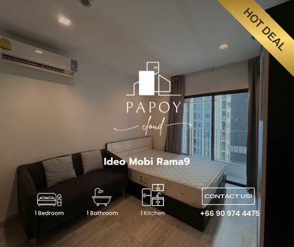 Available Now 🎉 Ideo Mobi Rama9  Close to MRT Rama9