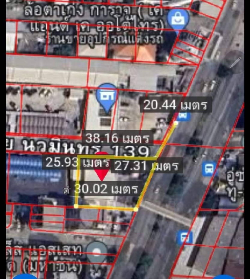 รูป ขายที่ดินติดถนนใหญ่ ถนนนวมินทร์ 139 ติดตลาดซอยนวมินทร์ 139 เนื้อที่ 223.7 ตรว.ต่อรองได้ - รูปที่ 4/13