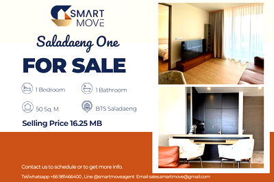 คอนโด สถานเอกอัครราชทูตญี่ปุ่น : 🔥 ขายพร้อมผู้เช่า !! 🔥 Code C20221202767..........Saladaeng One, 1 ห้องนอน, 1 ห้องน้ำ, แต่งครบ, หรูหรา, ราคาพิเศษ!!📣📣