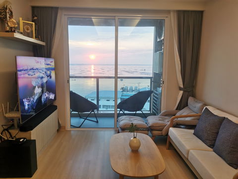Fully furnished beachfront condominium in Sriracha, Chonburi 