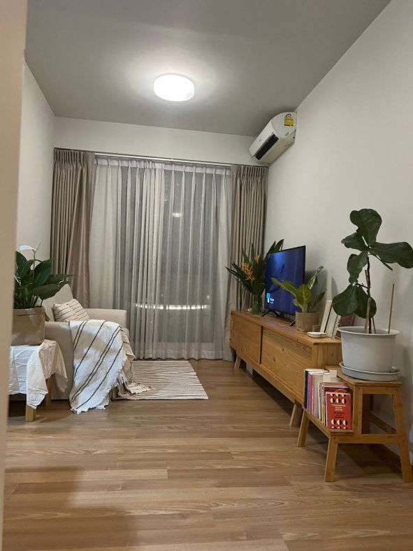 picture Unio Sukhumvit72 Beautiful Muji style room, 2 bedrooms, 1 bathroom, ready to enter in the middle of August, make an appointment in advance  - 4/12
