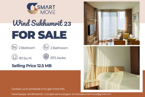 🔥 สำหรับขาย !! ห้องหายาก !!🔥 Code C20250700036..........Wind Sukhumvit 23, 2 ห้องนอน, 2 ห้องน้ำ, แต่งครบ, ราคาพิเศษ!!📣📣