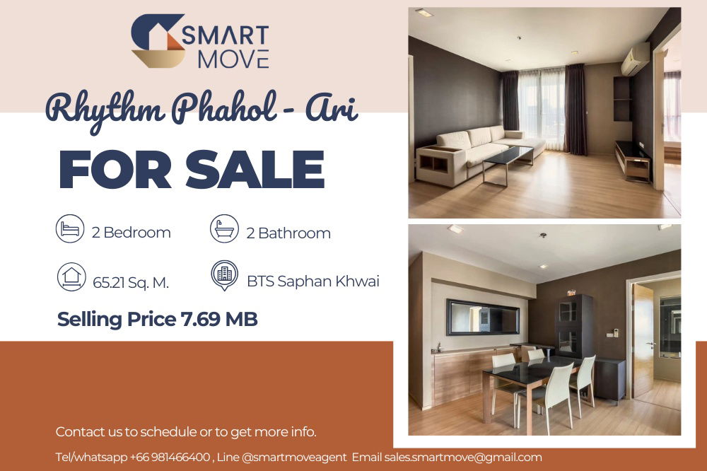 รูป 🔥 สำหรับขาย !! 🔥 Code C20250700040..........Rhythm Phahol - Ari, 2 ห้องนอน, 2 ห้องน้ำ, ชั้นสูง 25++, ห้องกว้าง, แต่งครบ, ราคาพิเศษ!!📣📣 - รูปที่ 1/7