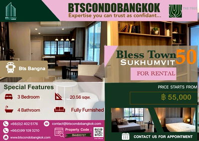 เช่าทาวน์โฮม เขตคลองเตย : 🌈🔥□■Pet Friendly Townhome in Sukhumvit 3BR 20.56 sq.w fully furnished with the best price for Rental■□