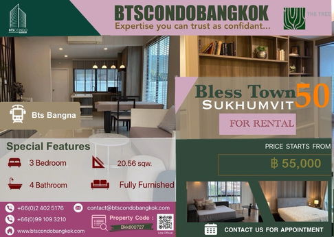 🌈🔥□■Pet Friendly Townhome in Sukhumvit 3BR 20.56 sq.w fully furnished with the best price for Rental■□