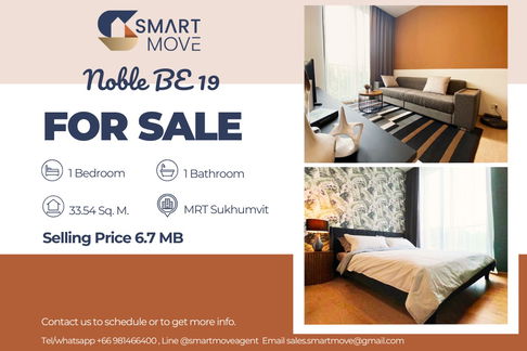 🔥 Sale with tenant !! 🔥 Code C20250700057..........Noble BE 19, 1 bedroom, 1 bathroom, North Facing, furnished, Special Deal!!📣📣