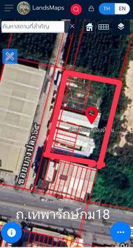 fitted land for any projects mainroad 18 meters on taparak road bangpra 65