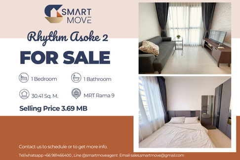 🔥 สำหรับขาย !! 🔥 Code C20250700058..........Rhythm Asoke 2, 1 ห้องนอน, 1 ห้องน้ำ, ห้องทิศตะวันออก, แต่งครบ, ราคาพิเศษ!!📣📣