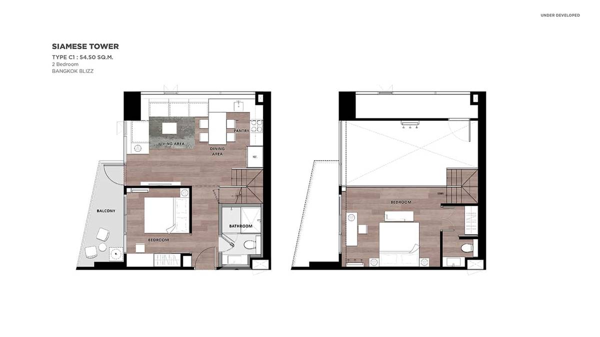 picture 2-BR Condo at Landmark @MRTA Station in Bang Kapi (ID 1361595) - 6/6