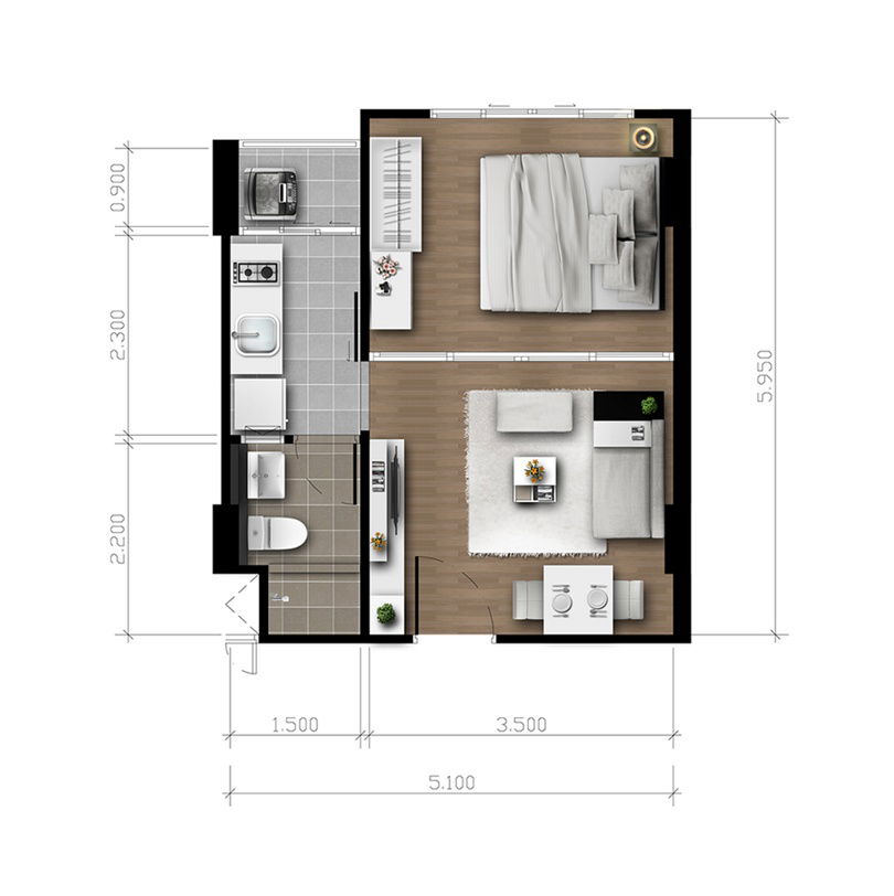 รูป ขายด่วน D Condo Hyde ตรงข้ามเซ็นทรัลเชียงราย ต่ำกว่าต้นทุน  - รูปที่ 14/14