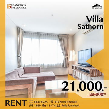 Villa Sathorn 🌟 Newly Renovated Unit with Chao Phraya River View, Near BTS Krung Thonburi