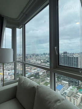 📌 For Rent Condo XT HUAIKWANG Building 1, Floor 40,Studio, Room size 28 sqm