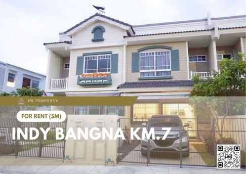 ทาวน์เฮ้าส์ให้เช่า ✨ Indy Bangna Km.7 ✨ 2 ห้องนอน 3 ห้องน้ำ เฟอร์นิเจอร์ และ เครื่องใช้ไฟฟ้าครบ 