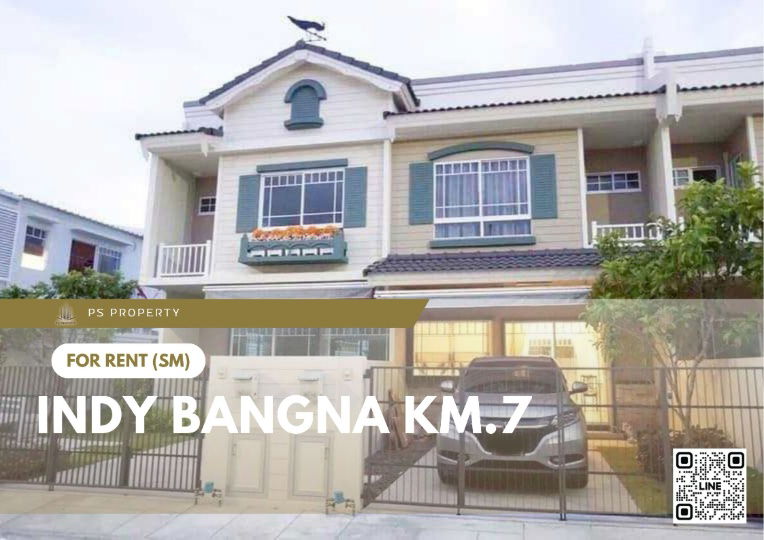 รูป ทาวน์เฮ้าส์ให้เช่า ✨ Indy Bangna Km.7 ✨ 2 ห้องนอน 3 ห้องน้ำ เฟอร์นิเจอร์ และ เครื่องใช้ไฟฟ้าครบ  - รูปที่ 1/12