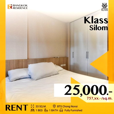 Condos for rent : 🔥 Don’t miss out!! Rare units 🔥 Klass Silom ,Near BTS Chong Nonsi