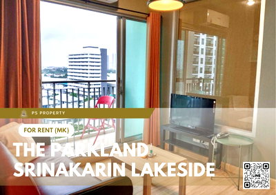 Condos for rent Mega Bangna : For rent ✨ The Parkland Srinakarin Lakeside ✨ Fully furnished and equipped with electrical appliances, near MRT Sililasala