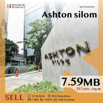 💥 Last Chance! Rare Unit with Best Price in Ashton Silom near BTS Chong Nonsi 