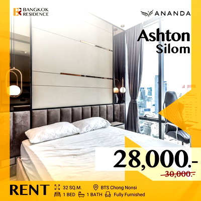 Condos for rent : Ashton Silom ✨ Beautiful High-Floor Unit, Great Price, Near BTS Chong Nonsi