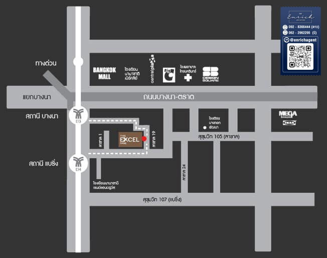 picture 💙For rent The Excel Parc, corner room, quiet, very good price, BTS Bearing💙 Call 062-2962295 Ni// Line id : @enrichagent - 7/7