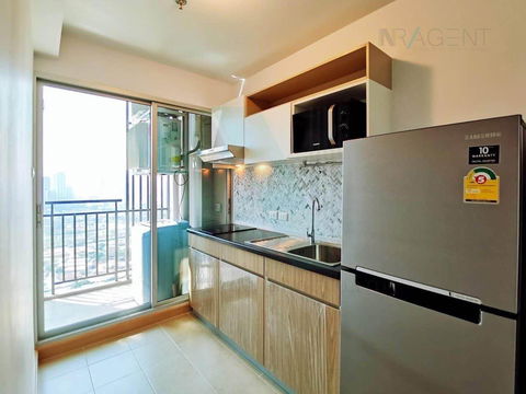 🚩 For Rent Condo SUPALAI VERANDA RAMA 9 Building A, Floor 28,1 bed room, Room size 32 sqm