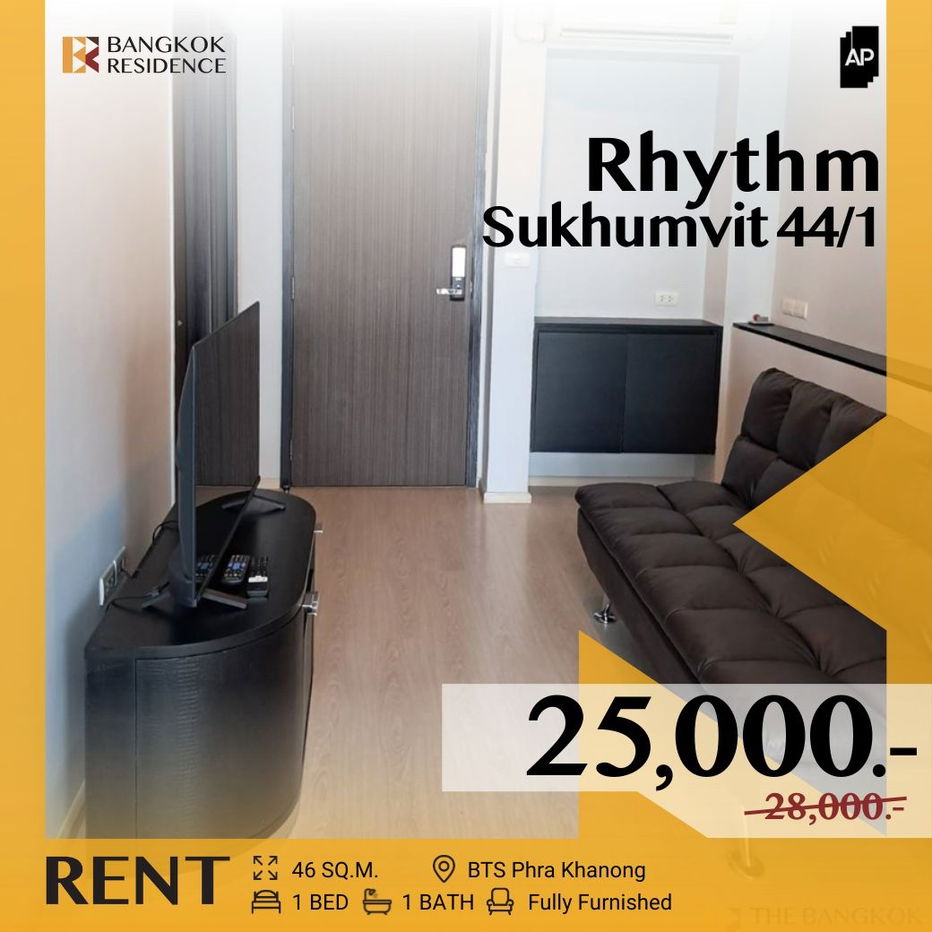 picture Rhythm Sukhumvit 44/1 ✨ Special unit at an attractive price  near BTS Phra Khanong - 1/8