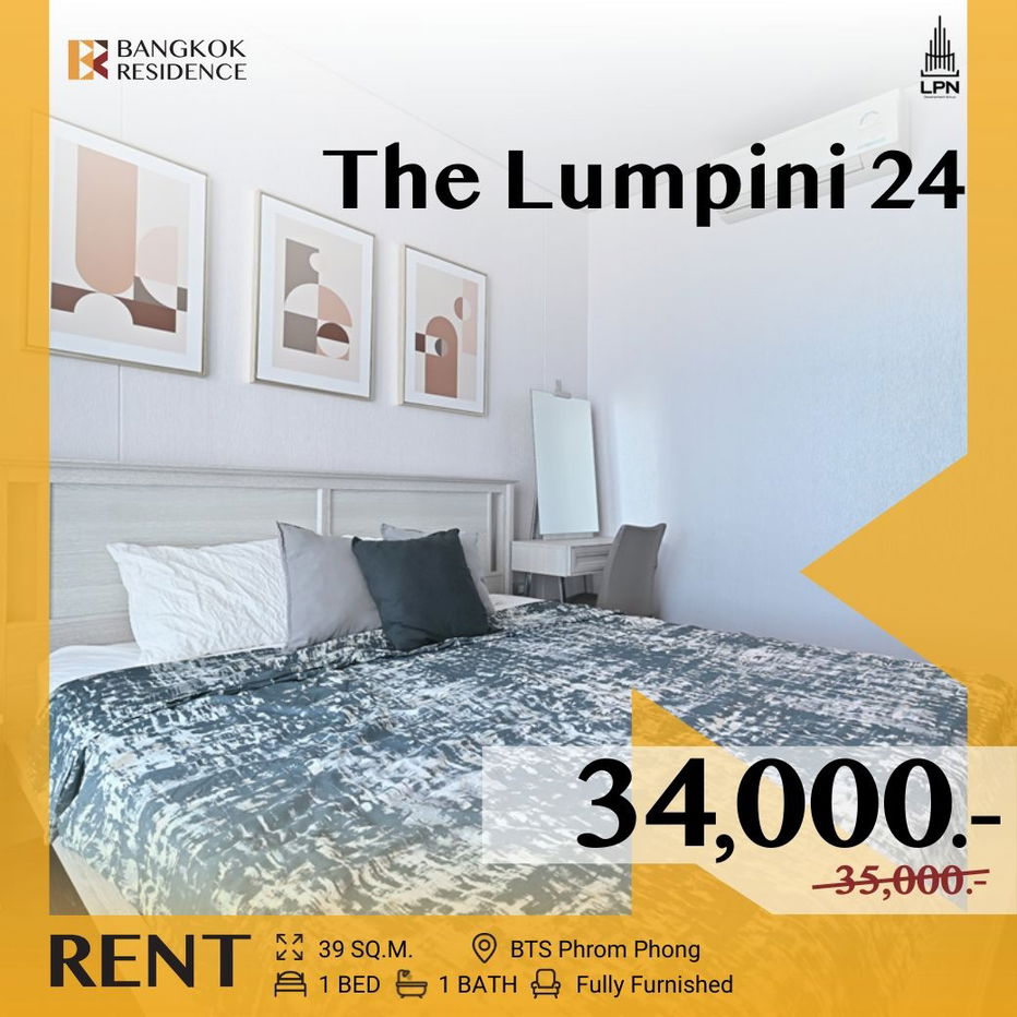 picture The Lumpini 24 ✨ Condo in Central City at an Affordable Price, Near BTS Phrom Phong - 1/11