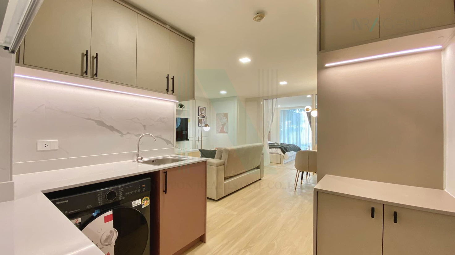 รูป ขายคอนโด วอเตอร์ฟอร์ด สุขุมวิท 50 อาคาร 1 ชั้น 2 1 ห้องนอน ขนาด 56 ตรม ใกล้ เทสโก้ โลตัส อ่อนนุช - รูปที่ 3/8
