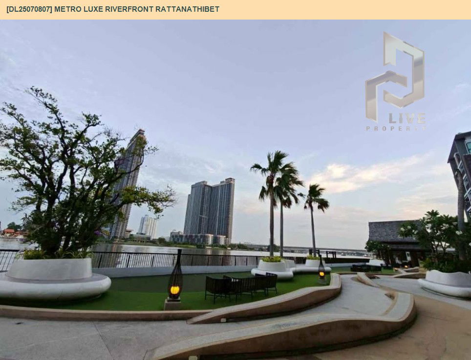 รูป DL25070807 ให้เช่าคอนโด เมโทร ลักซ์ ริเวอร์ฟรอนท์ รัตนาธิเบศร์ (Metro Luxe Riverfront Rattanathibet) ใกล้ MRT ไทรม้า พร้อมเข้าอยู่ โทรด่วน 0638692663 LineID @655ebbvc - รูปที่ 13/13