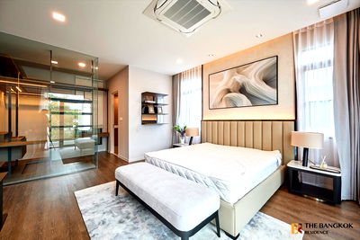 Houses for rent Hua Chieo Chaloem Phrakiat University : 🏡 Luxury Detached Home at MANTANA Bangna KM.15 ✨ Fully furnished & move-in ready! Near ARL Suvarnabhumi