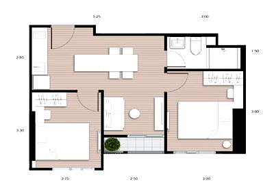 Condos for sale MRT Phra Ram 9 : Down Payment Transfer for Sale - Nue R9 - Rare Corner Unit! 41.24 sq.m., 23rd Floor