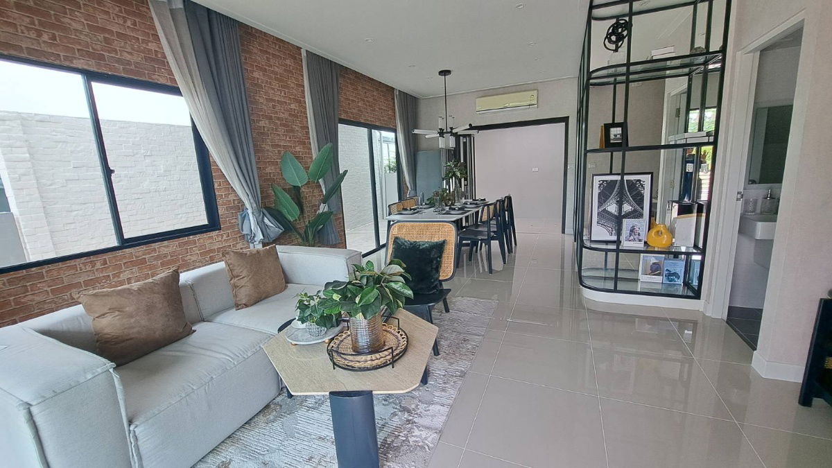 picture For sale: Model Semi-detached house,  in front of clubhouse!!! Modern Loft style, Siri Place project, Pracha Uthit 90 - 4/13