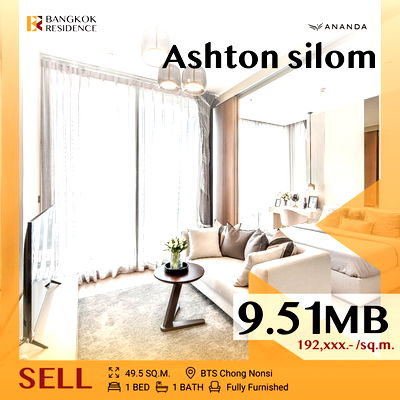 Condos for sale MRT Sam Yan :  🚨 Only One Left!Fully Furnished , Special Price!!  Ashton Silom near BTS Chong Nonsi 