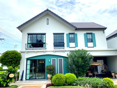 ขายบ้านแฝด : ขายบ้านแฝดหลังมุม อณาสิริ ศรีนรินทร์ – แพรกษา บ้านแต่งครบ พร้อมเข้าอยู่! 