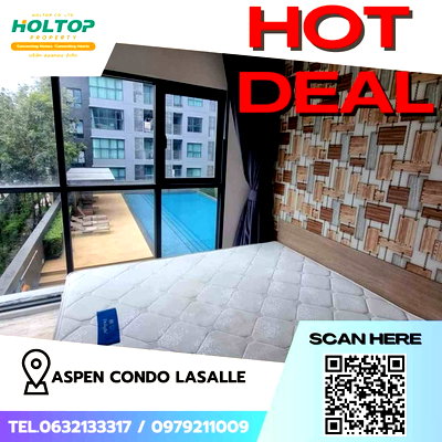 คอนโดให้เช่า : #Z1633 ให้เช่า Aspen Condo Lasalle 