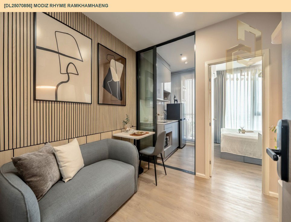 picture DL25070856 Condo for rent, Modiz Rhyme Ramkhamhaeng near MRT รามคำแหง, ready to move in, call urgently 0656133286 LineID @655ebbvc - 2/10