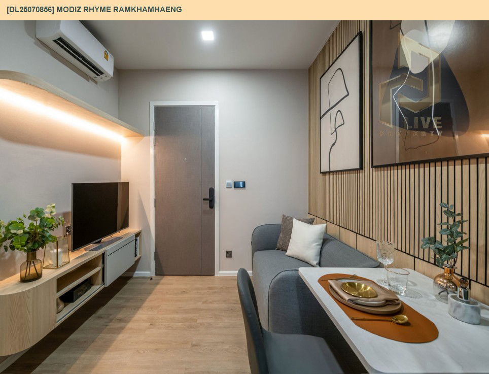 picture DL25070856 Condo for rent, Modiz Rhyme Ramkhamhaeng near MRT รามคำแหง, ready to move in, call urgently 0656133286 LineID @655ebbvc - 4/10