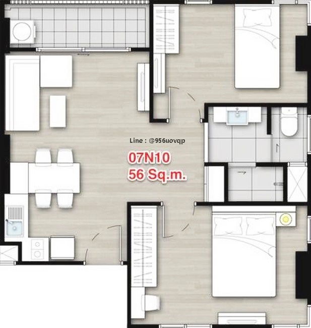 picture svs291 For rent The Hotel Serviced Condo The Hotel Service Condo near MRT Fully furnished, complete electrical appliances Ready to move in - 6/6