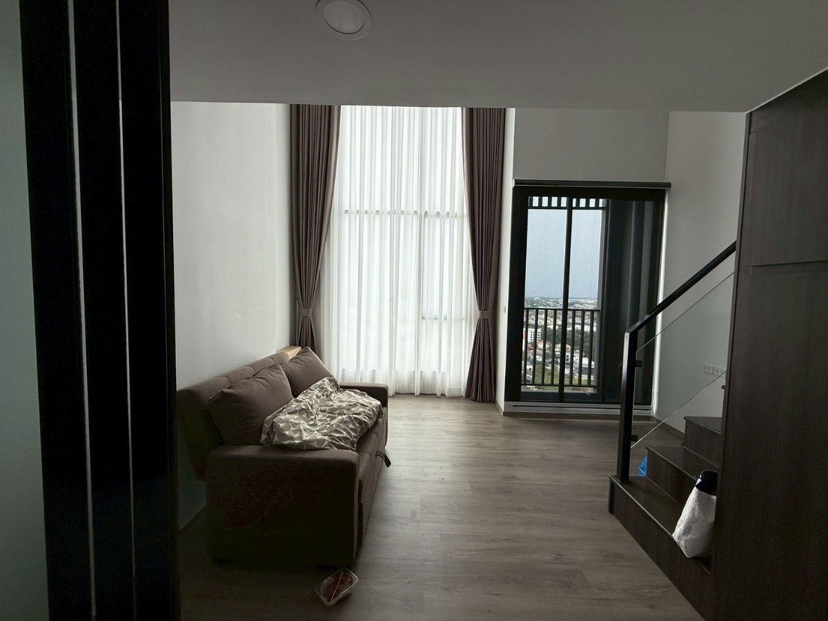 picture Condo For Rent | Duplex Room The Best Value In The Project “The Origin Plug & Play Ramintra” 42 Sq.m. Near MRT Ram Inthra Kor Mor 9 - 1/8